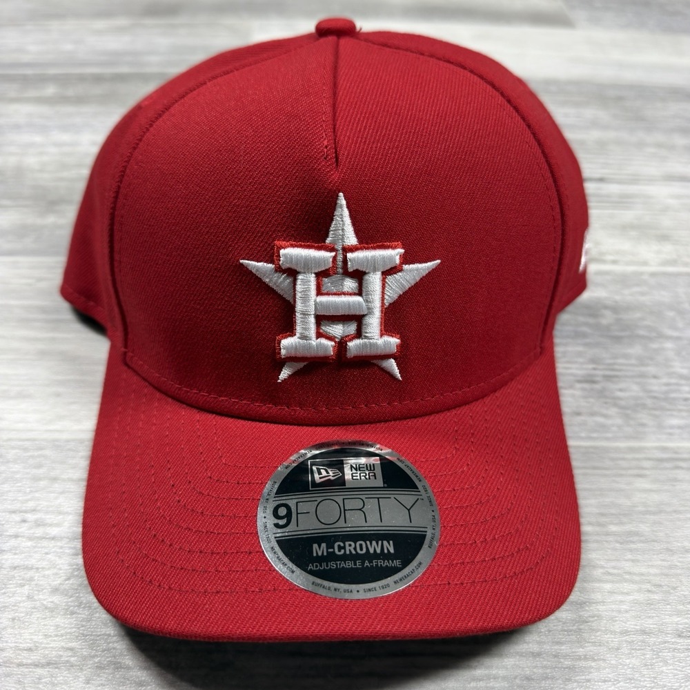 New Era 9FORTY Houston Astros MLB A-Frame M-Crown Snapback Cap Hat Red White NEW